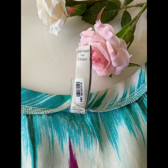 Joie women racerback silk tank top blouse, multicolor, size XS - Picture 8 of 8